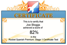Rocket Spanish Certificate